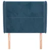 vidaXL Kopfteil mit Ohren Dunkelblau 103x23x118/128 cm Samt Produktbild-Vorschau 4