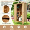COSTWAY Armoire de jardin en bois, abri de jardin avec toit Voir les images du produit 4