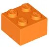 Lego® 2x2 Stein 3003 - 250 Stück Orange Produktbild-Vorschau 2