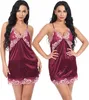 Intimo femminile - Set di raso - Pizzo - Camicia da notte Anteprima dell’immagine prodotto 3