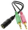 deleyCON 20cm Headset PC Laptop Adapter, 3,5mm CTIA TRRS Produktbild-Vorschau 1