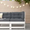 Ecksofa mit Kissen Weiß Massivholz Kiefer Produktbild-Vorschau 2