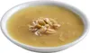 A close-up shot of a bowl of chicken soup. Produktbild-Vorschau