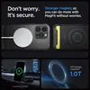Product marketing image showing a phone case with magnetic charging capabilities and text highlighting its features. Náhľad obrázku produktu