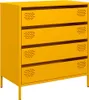 vidaXL Kredens musztardowo-żółty 68x39x73,5 cm Stal Podgląd zdjęcia produktu 2