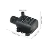 A black brushless DC water pump with dimensions indicated by measurement lines and text. Podgląd zdjęcia produktu