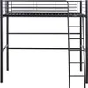 Letto a soppalco in metallo "Alora" - 90 x 190 cm - Nero Anteprima dell’immagine prodotto 4