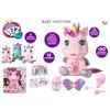 A collage of marketing images for a baby unicorn toy. Podgląd zdjęcia produktu