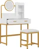 Tavolino da toilette Merax con sgabello, illuminazione LED, Anteprima dell’immagine prodotto 9