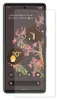 A screen protector is placed over a smartphone screen displaying a wallpaper and widgets. Produktbild-Vorschau