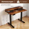 COSTWAY Sitz-Steh-Schreibtisch höhenverstellbar, Produktbild-Vorschau 7
