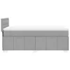 vidaXL Boxspringbett mit Matratze Hellgrau 90x200 cm Stoff Produktbild-Vorschau 5
