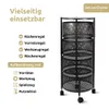 deluxe4home® Rollwagen Rund mit 4 Ebenen I Gitterwagen Produktbild-Vorschau 5