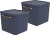 Rotho 2er-Set Aufbewahrungsbox 40L Maloja - Kunststoffbox Produktbild-Vorschau 1