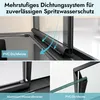 doporro Duschkabine Schwarz 75x120x195cm Eckdusche Produktbild-Vorschau 4