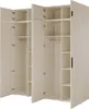 Kleiderschrank, Drehtürenschrank Kaschmir mit Ablageflächen und Kleiderstangen Breite 200 cm Produktbild-Vorschau