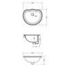 Sapho Kerasan Retro - Lavabo da incasso 500x410 mm, bianco Anteprima dell’immagine prodotto 5