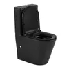 Modernes Stand-WC Keramik schwarz TURIN niedriger Produktbild-Vorschau 2