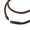 Lederkette geflochten Leder-Band Halskette mit Anhänger Produktbild-Vorschau 3
