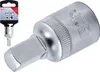 A silver-colored hex socket wrench bit is shown, with its packaging in the background. Produktbild-Vorschau