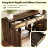 Merax Sideboard 120cm Nussbaum mit offenes Regal, Produktbild-Vorschau 8