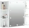 vidaXL Spiegelschrank mit LED Hochglanz-Weiß 70x16,5x60 cm Produktbild-Vorschau 4