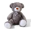 A studio shot of a large, gray teddy bear sitting against a white background. Podgląd zdjęcia produktu