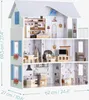 Navaris Puppenhaus aus Holz - inkl. 11x Möbel 4X Zubehör - Produktbild-Vorschau 6
