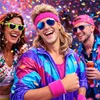 Accessorio Costumi mullet Stile retrò neon – Set di 3 fasce Anteprima dell’immagine prodotto 4