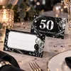 Winietki na Stół na 50 Urodziny Czarny Diament Srebro - 6 Podgląd zdjęcia produktu 2