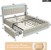 Polsterbett 140x200cm mit USB und Steckdosen, Jugendbett Produktbild-Vorschau 12