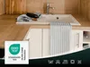 set di 5 strofinacci a righe, 100% cotone, 50x70 cm, grigio Anteprima dell’immagine prodotto 8