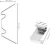Two metal clips with dimensions shown in centimeters and inches. Produktbild-Vorschau