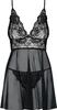 Obsessive – Idillia Babydoll und String – Schwarz Produktbild-Vorschau 4