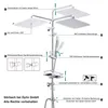 JOHO Regendusche Duschsystem ohne Armatur, Edelstahl Produktbild-Vorschau 4
