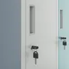 Close-up of two locker doors with keys in the locks. Anteprima dell’immagine prodotto