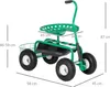 Zahradní vozík Outsunny s výsuvným sedátkem do 150 kg a Náhled obrázku produktu 3