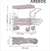 AREBOS Bollerwagen faltbar mit Dach Rot | Luxus, XXL Produktbild-Vorschau 7