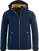 A blue jacket with yellow lining and orange accents. Produktbild-Vorschau