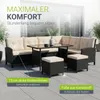 Juskys Polyrattan Lounge Manacor - Sofa, Tisch, Hocker & Produktbild-Vorschau 5