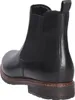 A close-up, rear view of a black leather Chelsea boot. Produktbild-Vorschau