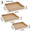 Holztablett 3er Set 3 Größen Holzstärke 1cm Paulowniaholz Produktbild-Vorschau 2