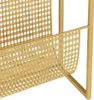 vidaXL Stojan na časopisy zlatý 35x15x45 cm ocelový Náhled obrázku produktu 6
