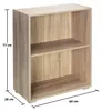 CASARIA® Bücherregal 77x60x28cm Eiche Holz 2 Fächer Boden Produktbild-Vorschau 6