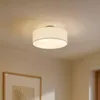 Lindby Deckenleuchte Sebatin, Ø 40 cm, weiß, Stoff, E27 Produktbild-Vorschau 3