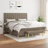 Cama con somier y colchón vidaXL, color taupe, 160x200 cm, Vista previa de la imagen del producto 2