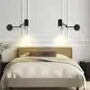 ZMH Wandlampe Schwarz Vintage Wandleuchte Innen Metall Produktbild-Vorschau 5