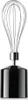 A black and silver immersion blender with a whisk attachment on a white background. Podgląd zdjęcia produktu