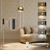 Gebogen Stehlampe Modern Golden Einstellbar Stehleuchte Produktbild-Vorschau 1