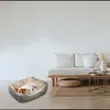 Hundebett, Hundekissen in Leinenoptik, Hundekorb, erhöhte Produktbild-Vorschau 4